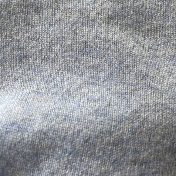 Free People V Neck Cropped OverSized Sweater 100% Cashmere Mottled Light Blue S - Picture 9 of 9